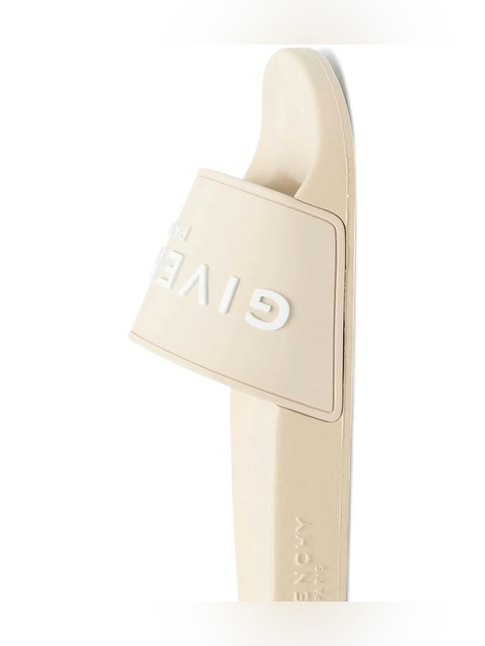 Givenchy Cream Logo Rubber Slide
